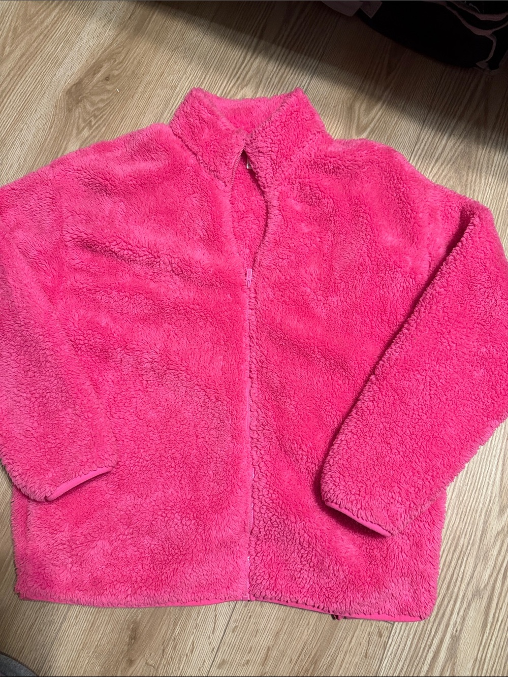 PINK Victoria's Secret Women’s Plush Zip-Up Jacket - Bright Pink